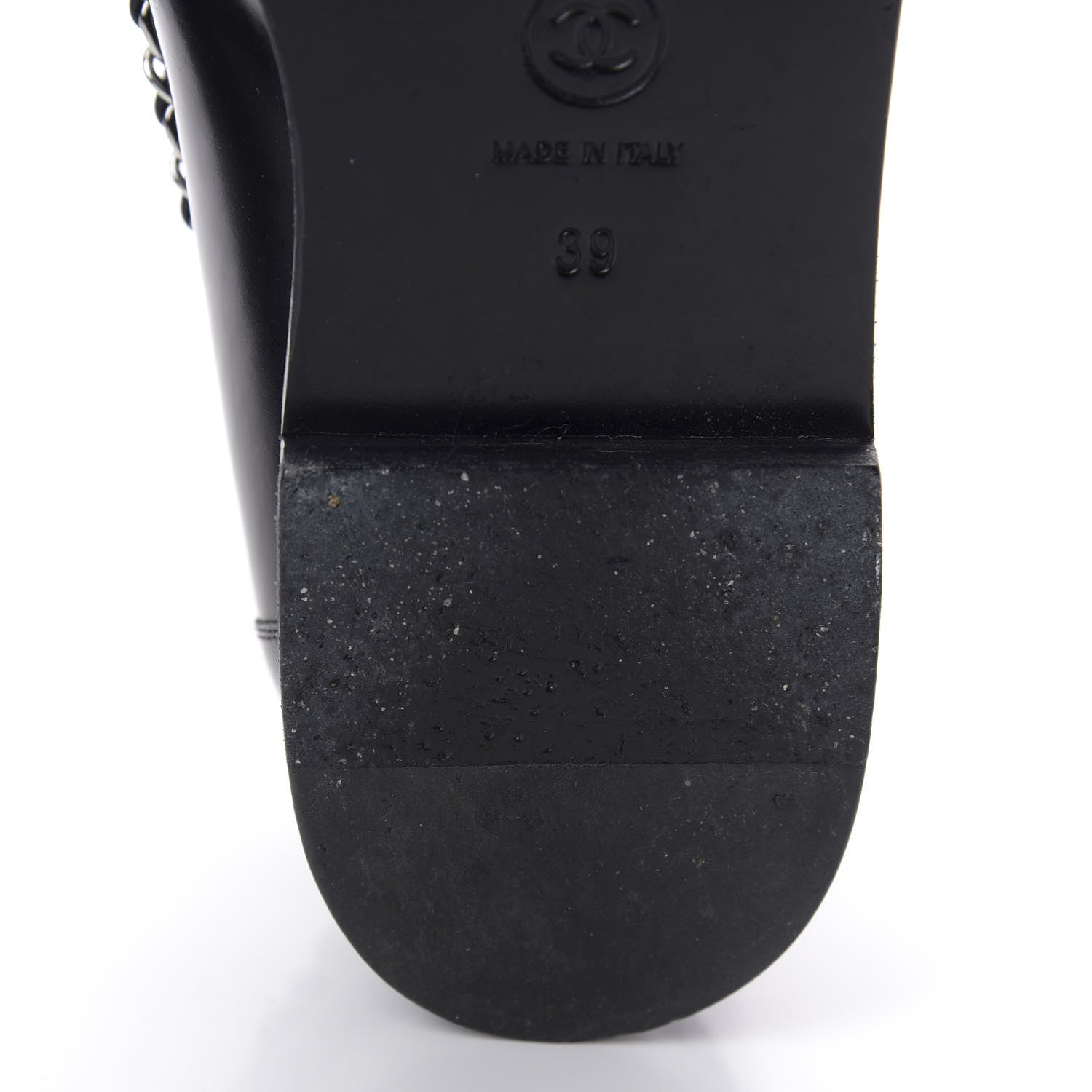 Chanel Calfskin Chain Mocassin Loafers 39 Black 9 of 11