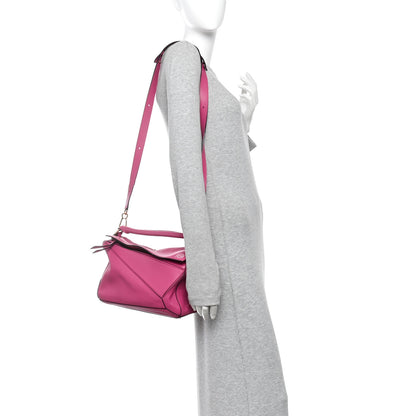 Loewe Calfskin Medium Puzzle Bag Fuchsia 2 of 9