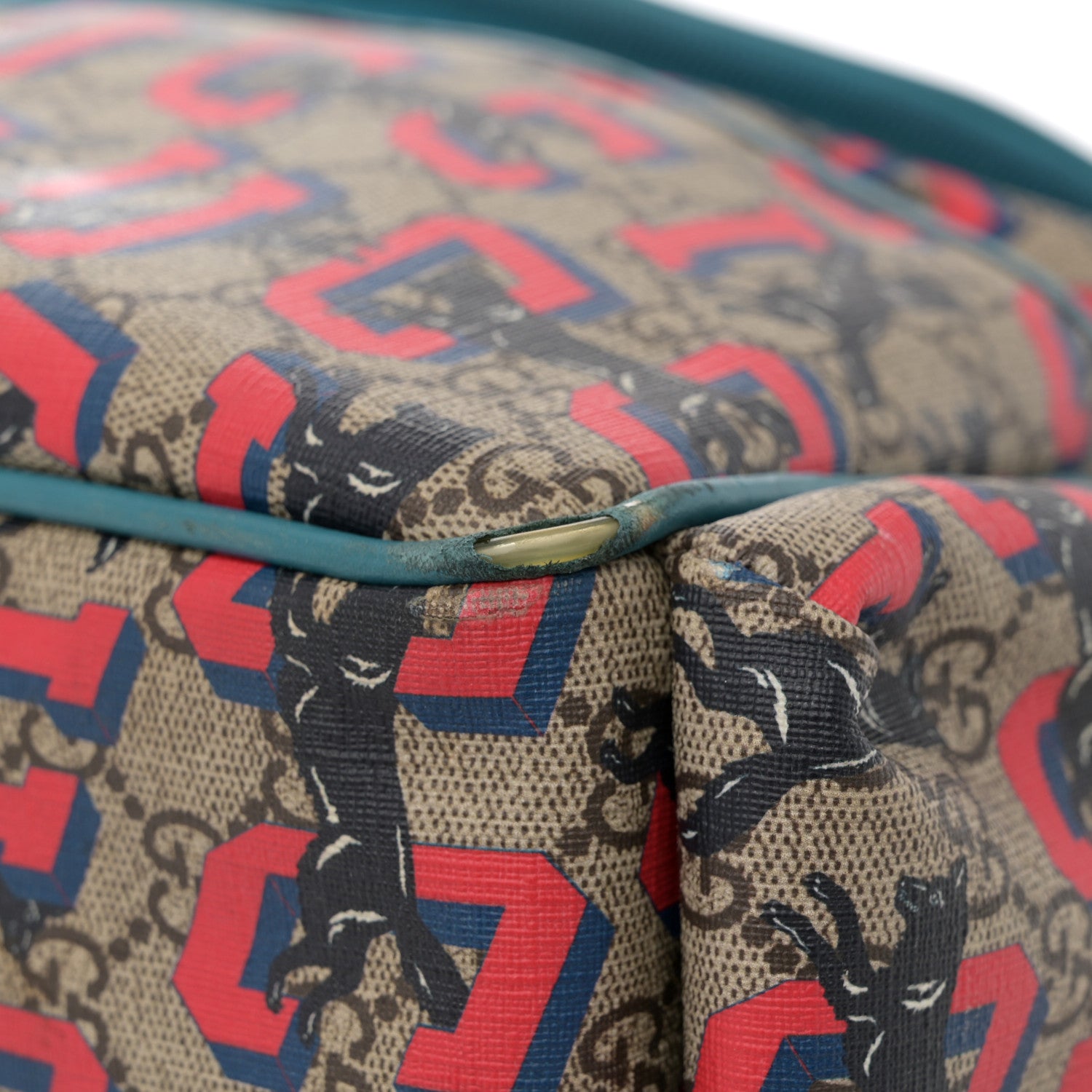 Gucci GG Supreme Monogram Gucci Wolf Diaper Bag Beige Red 18 of 23