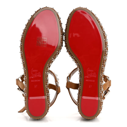 Christian Louboutin Calfskin Cubiste Pyraclou 60 Platform Sandals 37 Terra 6 of 9