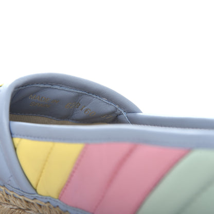 Gucci Nappa Matelasse Diagonal GG Marmont Espadrilles 37 Multicolor Pastel 10 of 11