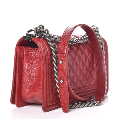 Chanel Caviar Quilted Medium Boy Flap Red 3 of 8