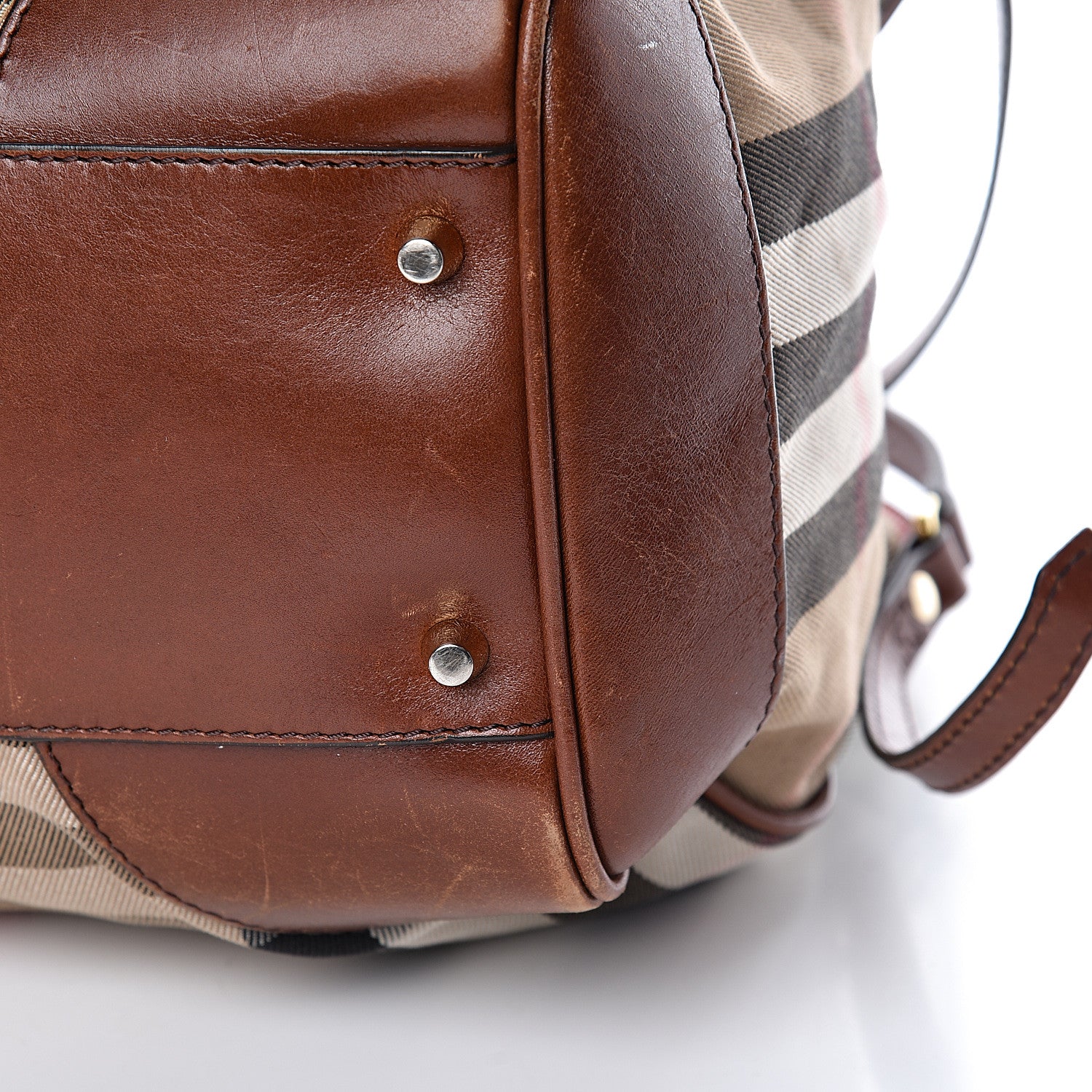 Burberry House Check Small Canterbury Tote Dark Tan 15 of 16