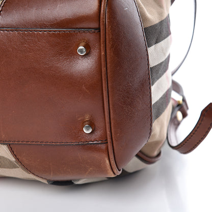 Burberry House Check Small Canterbury Tote Dark Tan 15 of 16
