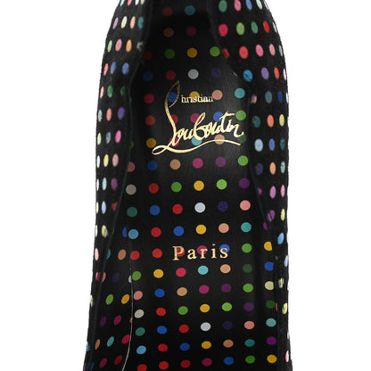 Christian Louboutin Suede Polka Dot Hot Chick 100 Pumps 40 Black Multicolor 7 of 8