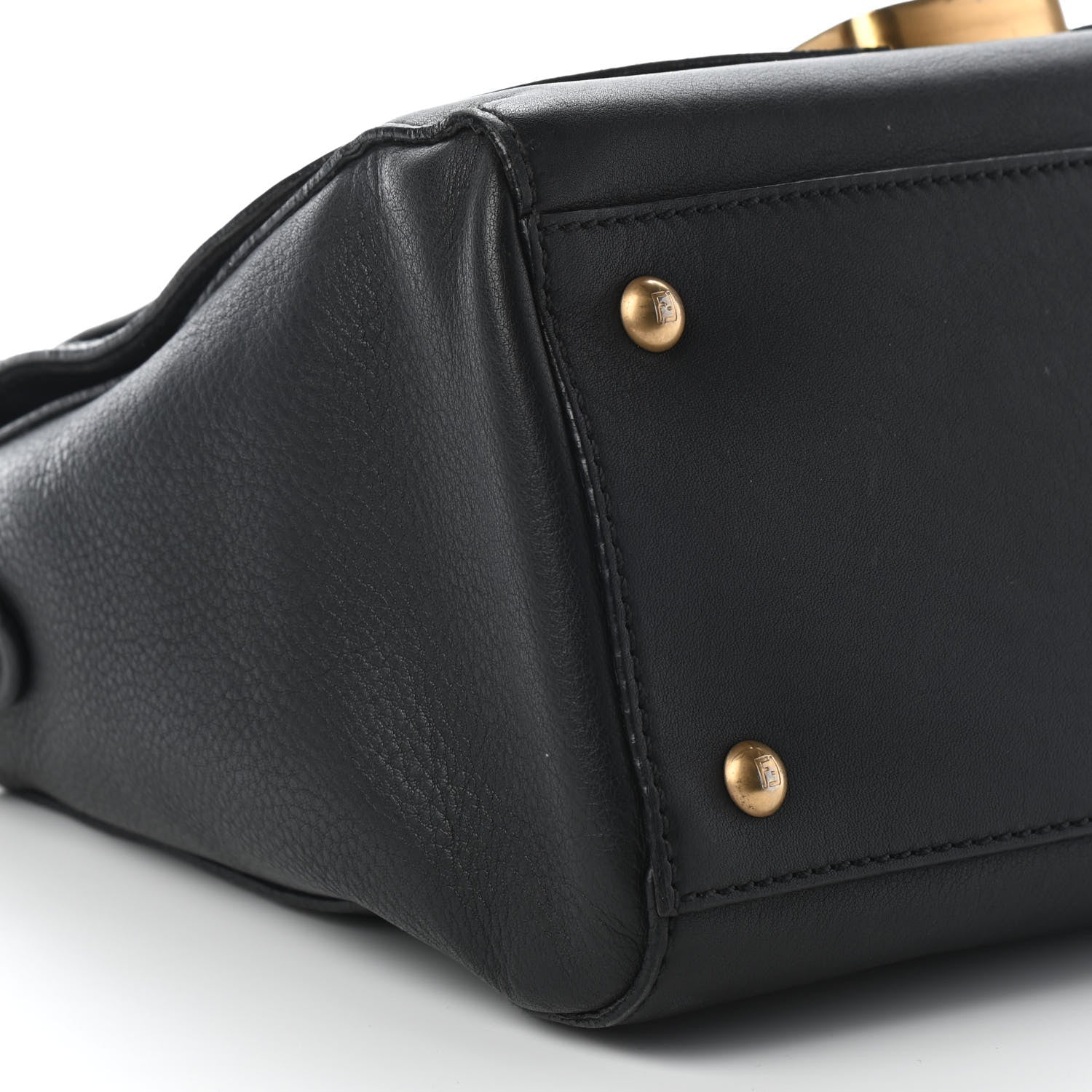 Fendi Vitello Dolce Marmol Anna Shoulder Bag Black 8 of 10