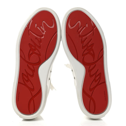 Christian Louboutin Toile Calfskin Simplerui Flat Sneakers 39.5 White 5 of 8
