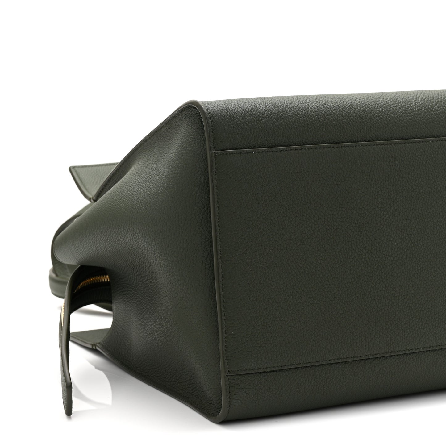 Pebbled Calfskin Crosby Tote Bottle Green