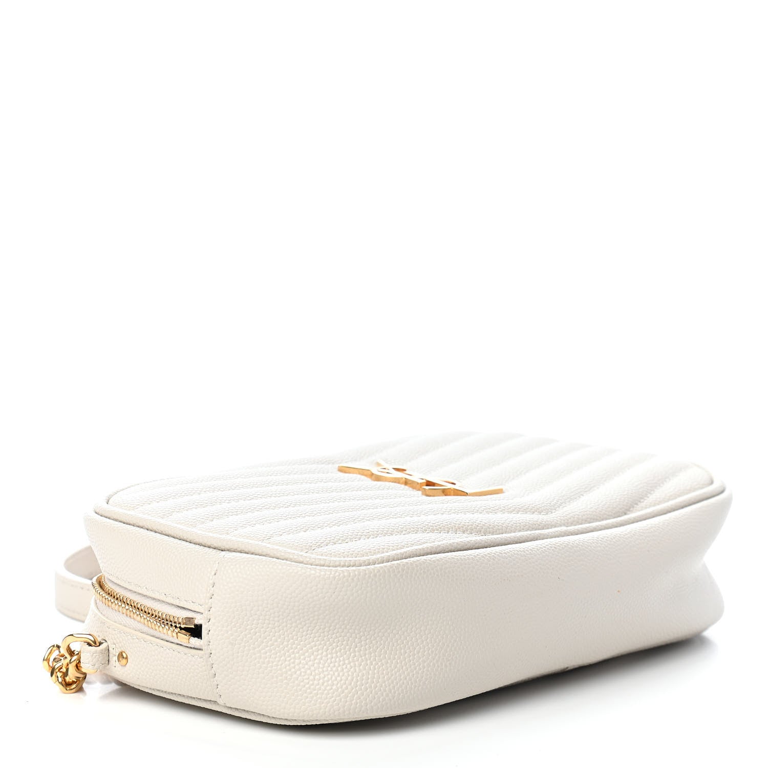 Saint Laurent Grain De Poudre Matelasse Monogram Mini Lou Camera Bag Crema Soft 4 of 9