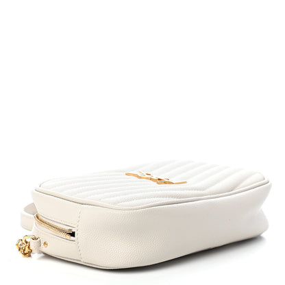 Saint Laurent Grain De Poudre Matelasse Monogram Mini Lou Camera Bag Crema Soft 4 of 9