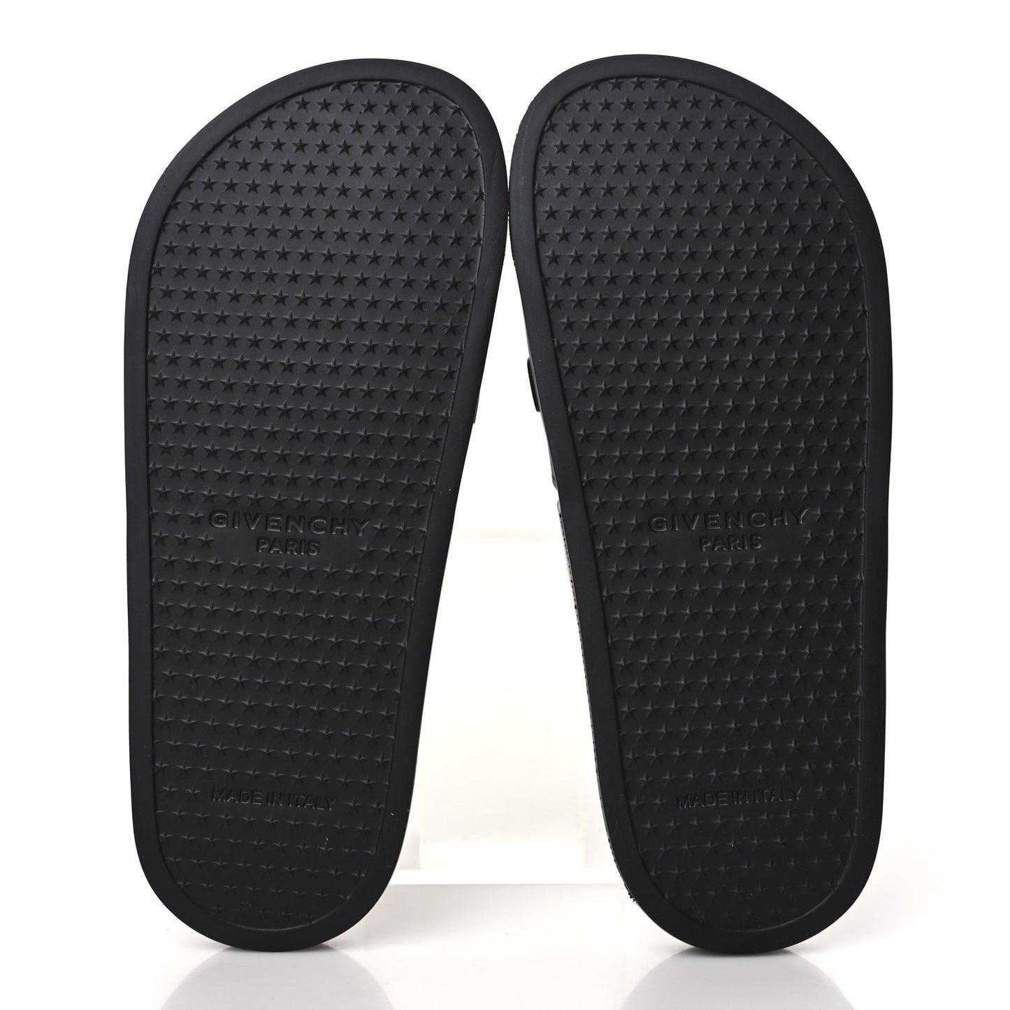 Rubber Logo Pool Slide Sandals 35 Black