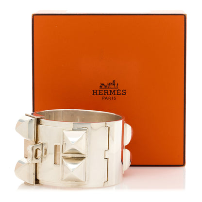 Hermes Sterling Silver Collier De Chien Bracelet LG 5 of 5