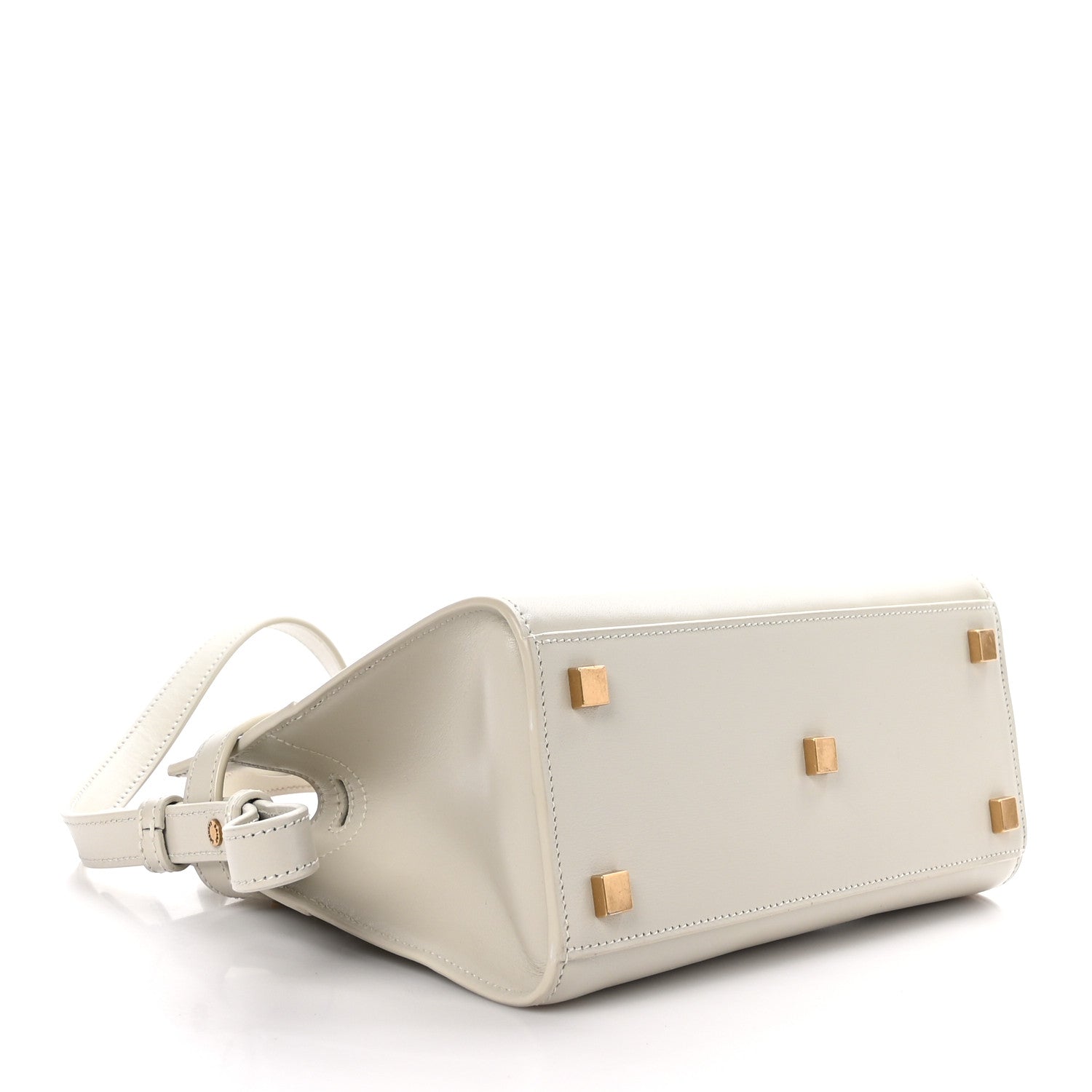 Saint Laurent Smooth Calfskin Nano Manhattan Shopper Tote Crema Soft 4 of 9