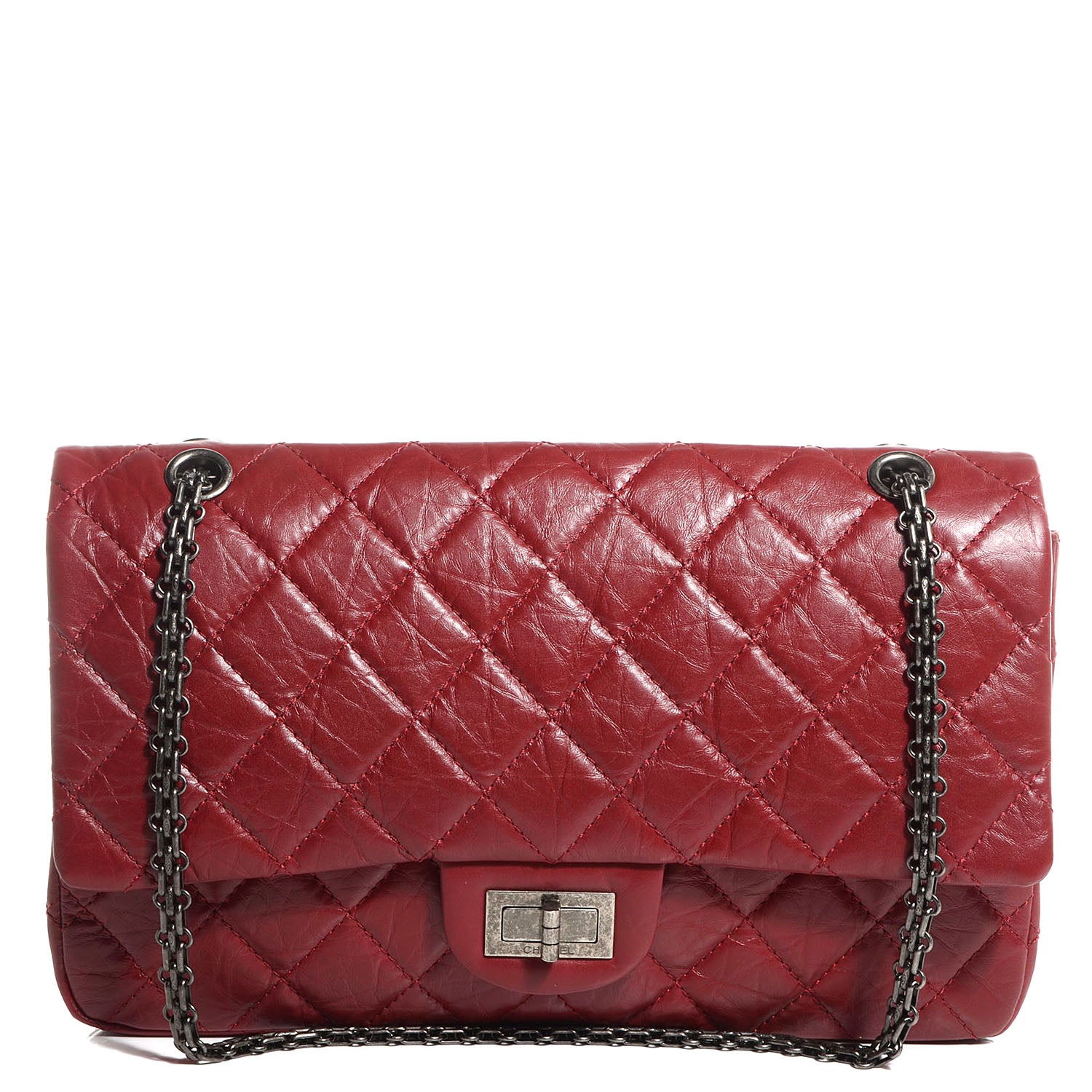 Chanel Aged Calfskin Quilted 2.55 Reissue 227 Flap Red 1 of 10