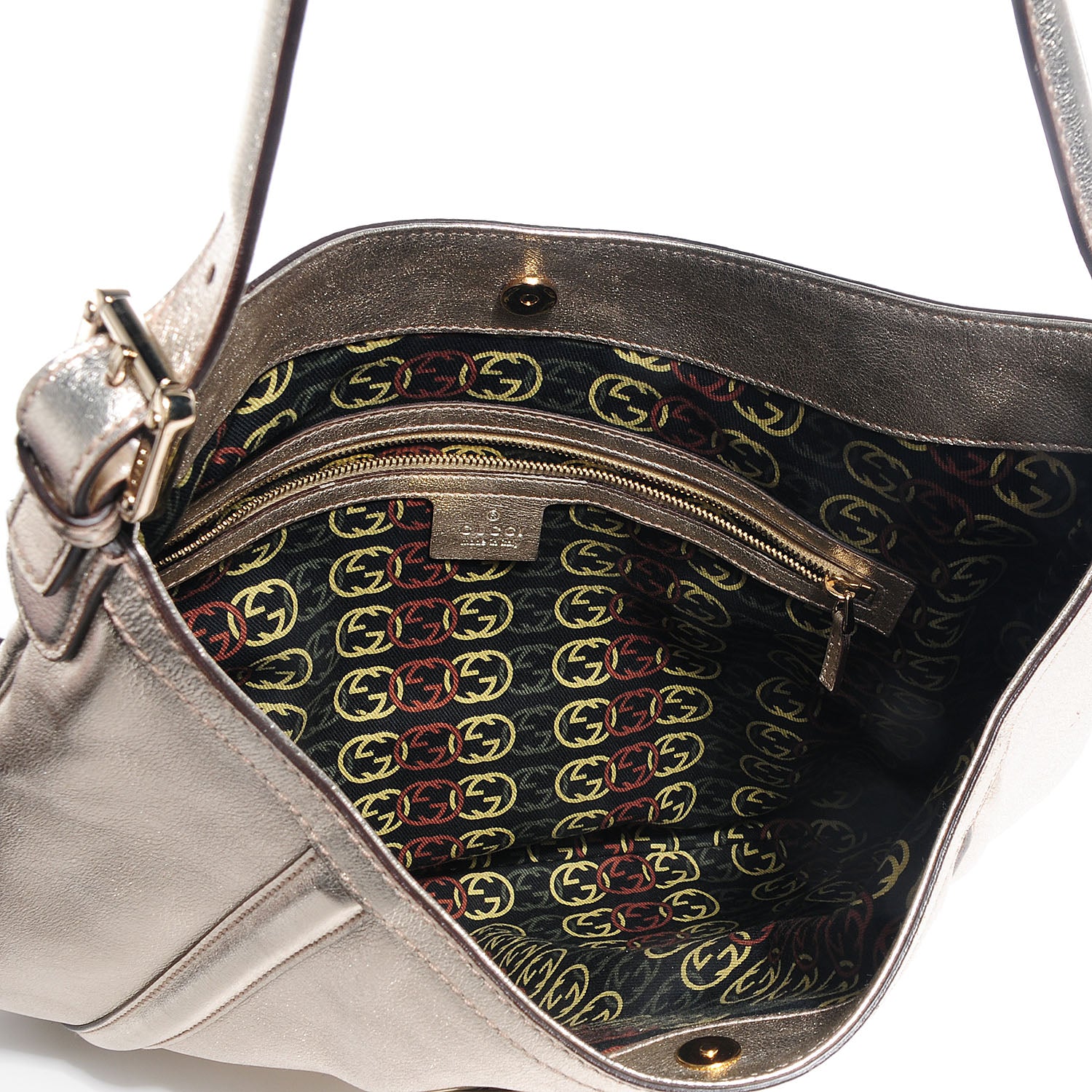 Gucci Leather Medium Britt Hobo Platinum 7 of 7