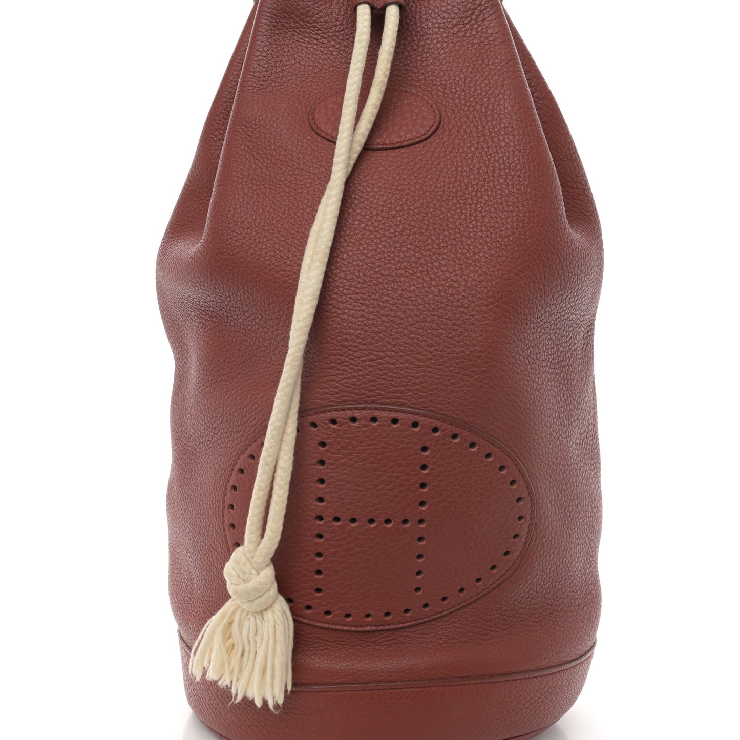 Taurillon Clemence Lunch Drawstring Bag Rouge H