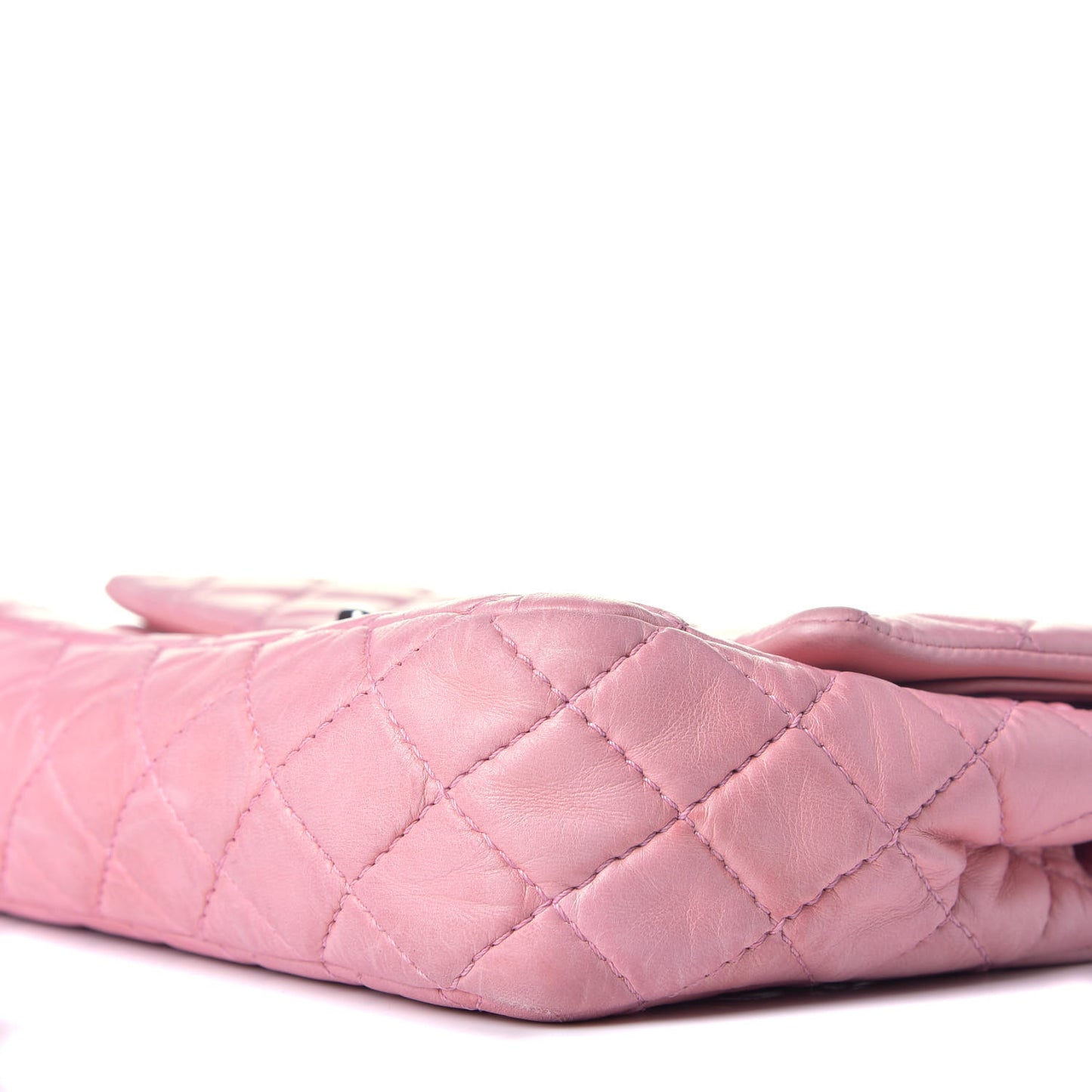 Lambskin Quilted Medium Double Flap Light Pink