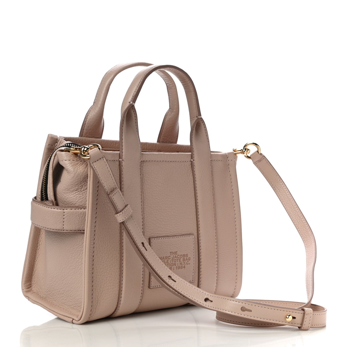 Grained Calfskin Small The Tote Bag Rose Dust