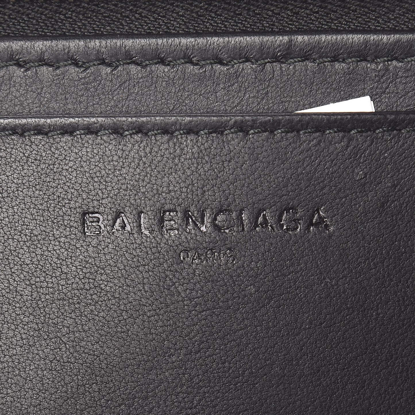 Calfskin Logo Long Clutch Black
