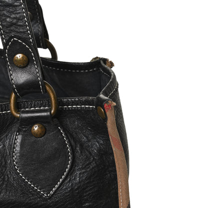 Burberry Calfskin Nova Check Trim Shoulder Bag Black 13 of 14