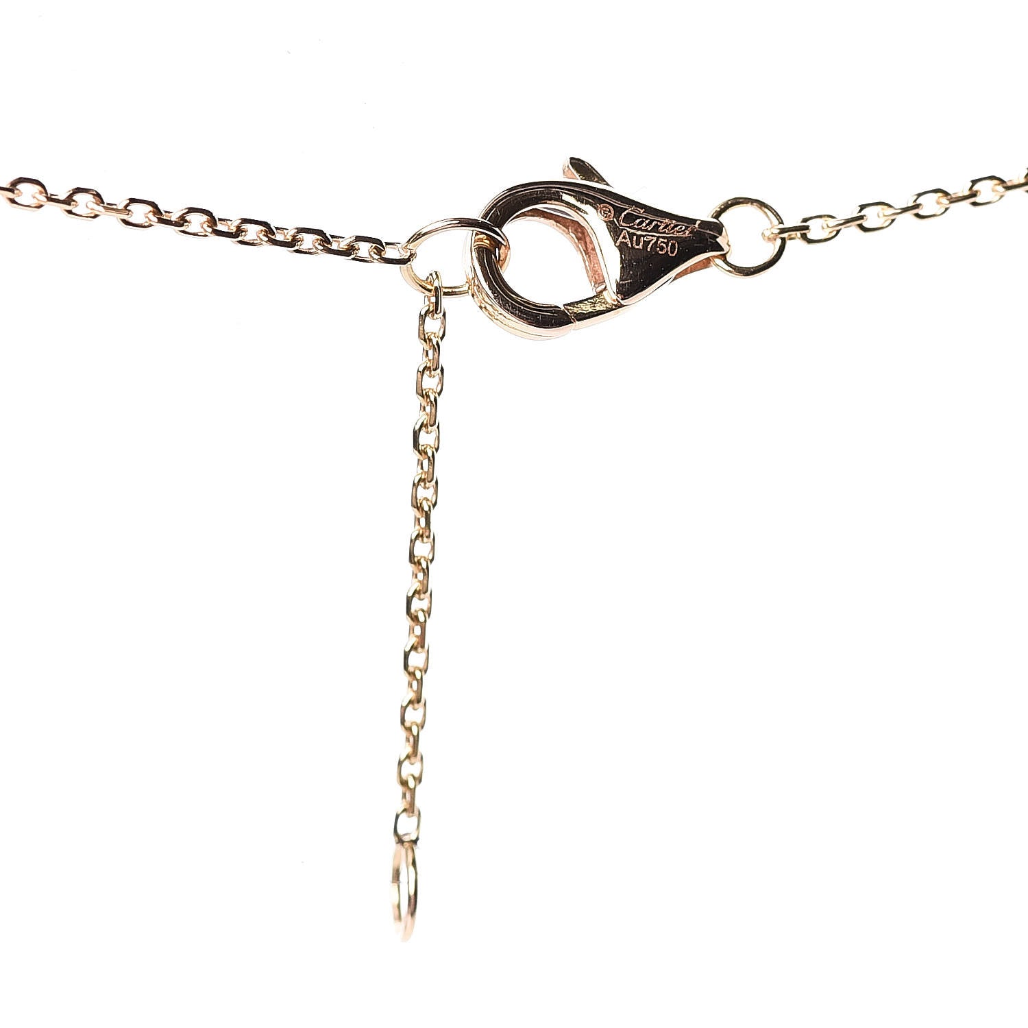 Cartier 18K Pink Yellow White Gold Diamond Trinity Pendant Necklace 5 of 5