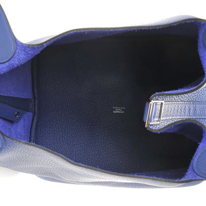 Hermes Taurillon Clemence Picotin Lock 26 GM Bleu Electrique 5 of 8