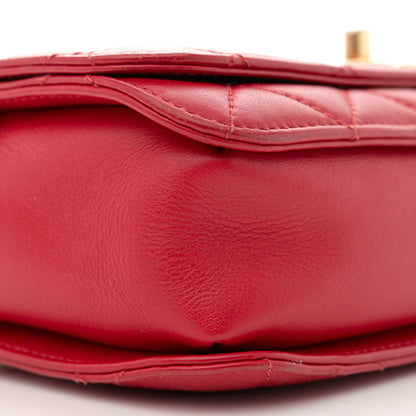 Chanel Lambskin Quilted Multiple Chain Flap Red 9 of 13