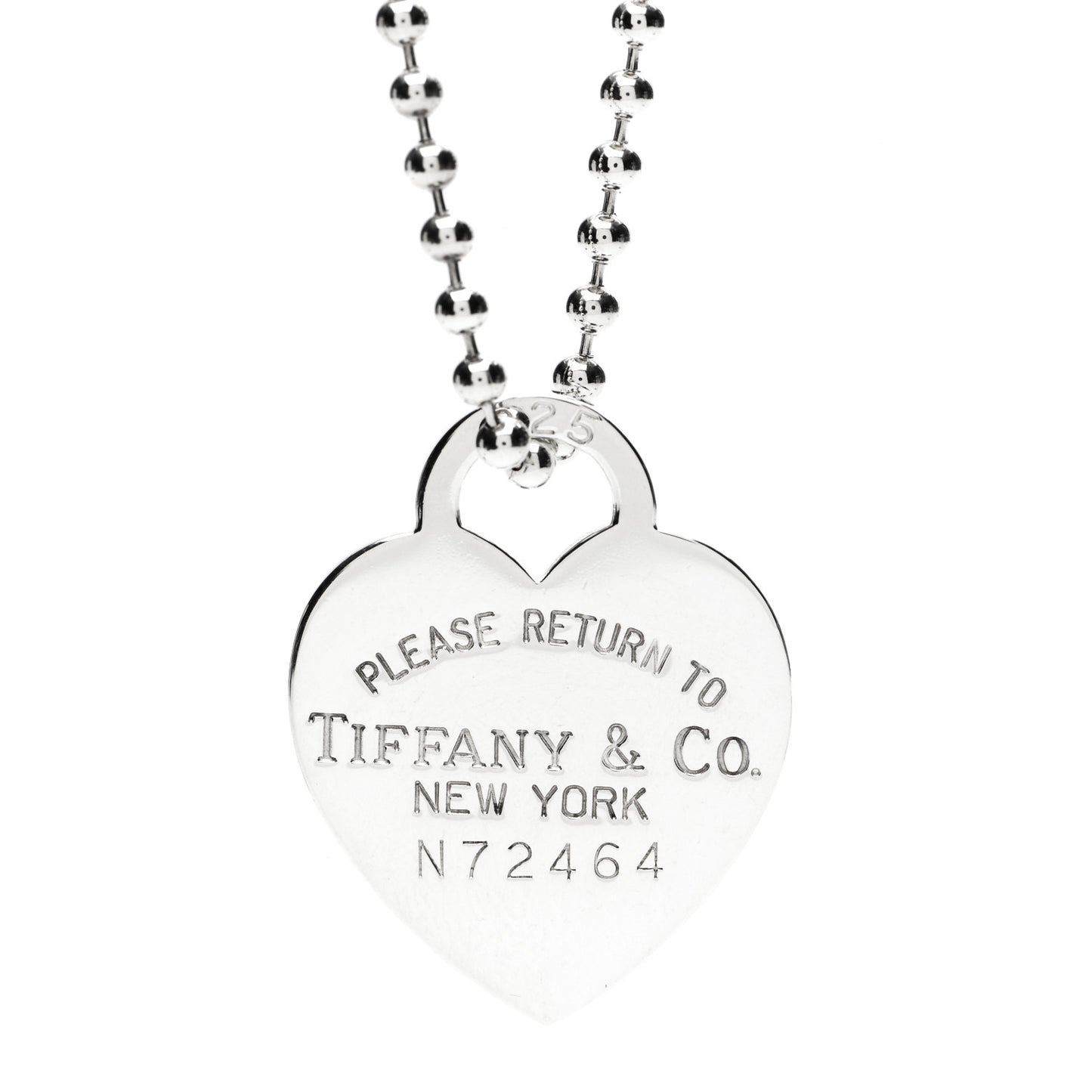 Sterling Silver Long Return to Tiffany Heart Pendant Necklace