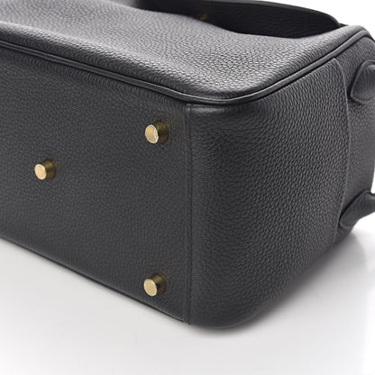 Hermes Taurillon Clemence Lindy 26 Black 9 of 11