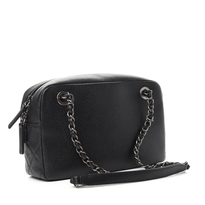 Chanel Caviar Lambskin Quilted Coco Break Camera Case Black 4 of 11