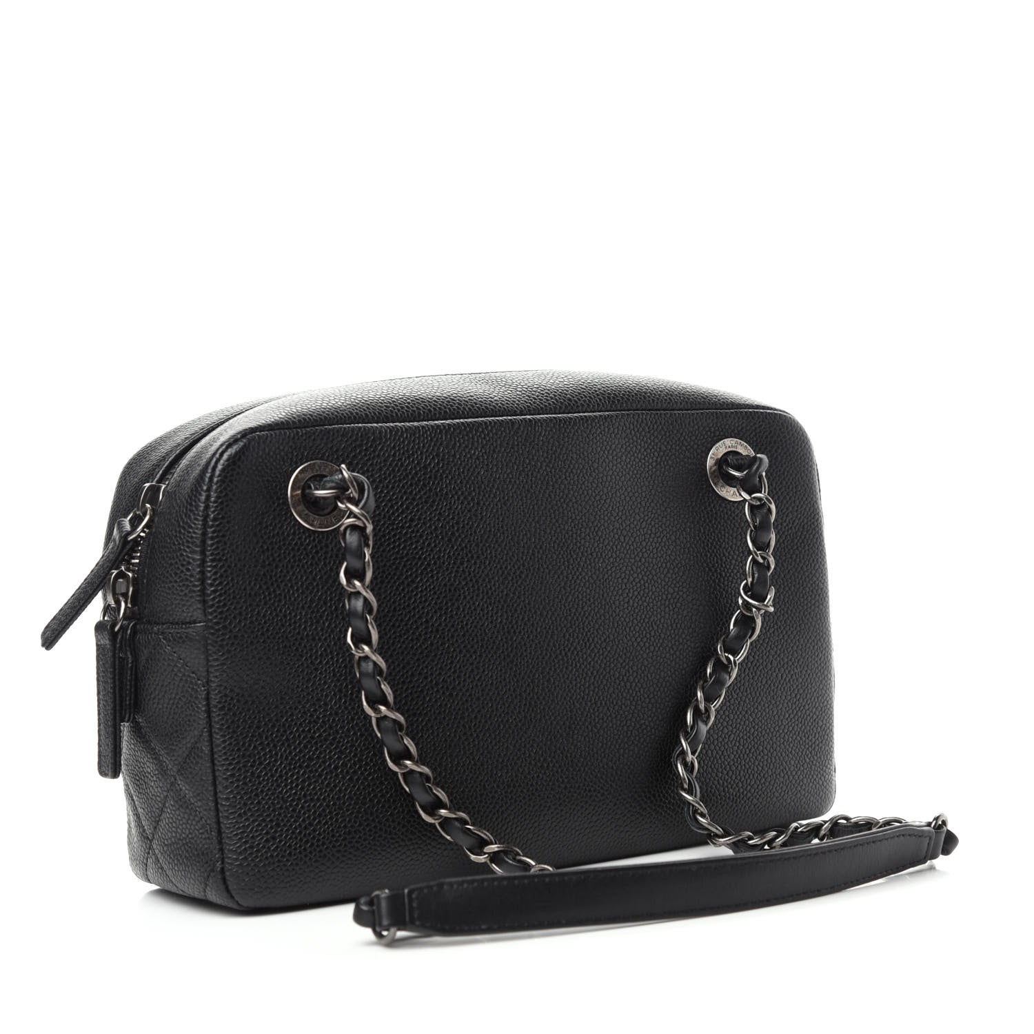 Chanel Caviar Lambskin Quilted Coco Break Camera Case Black 4 of 11