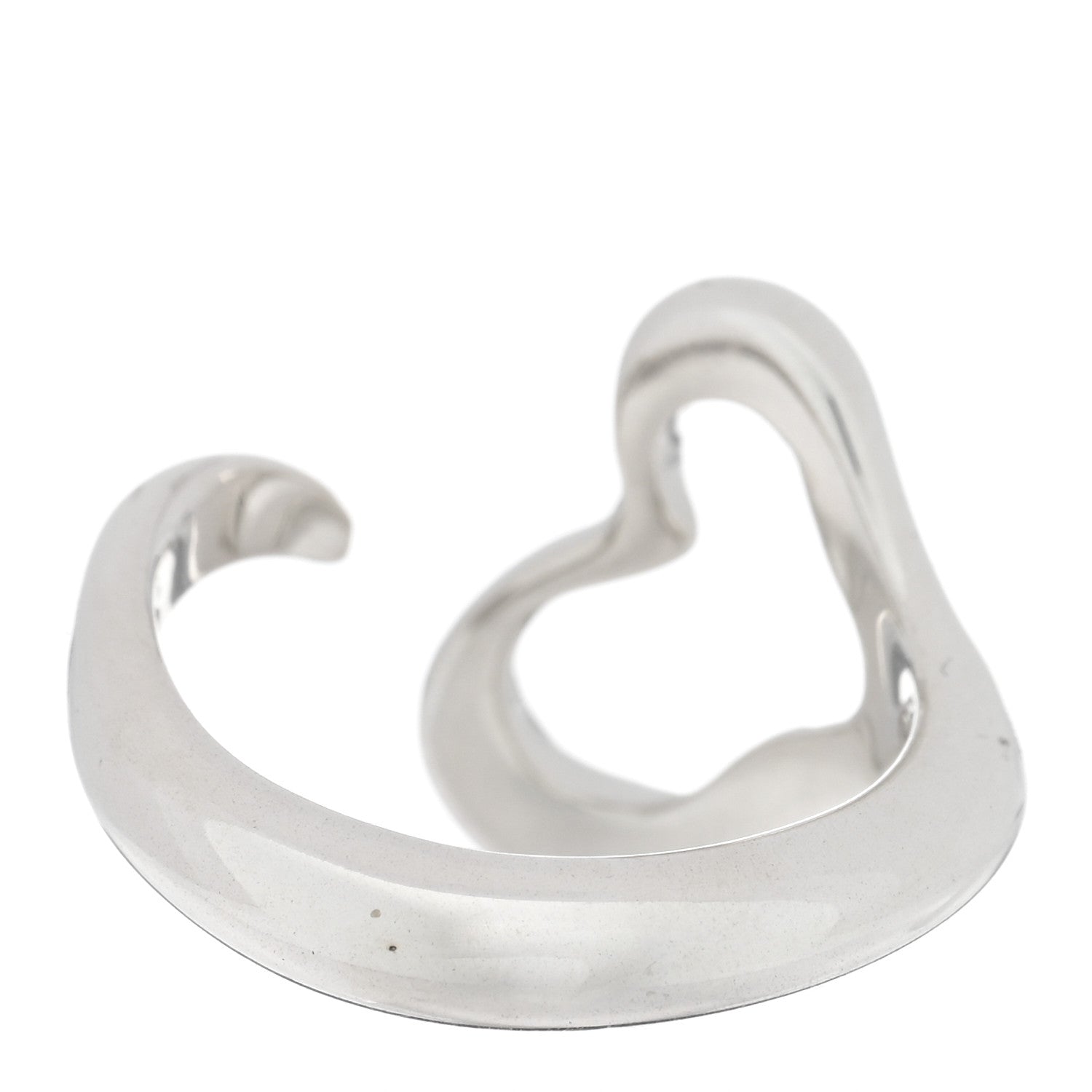 Tiffany Sterling Silver Elsa Peretti Open Heart Ring 47 4 3 of 4