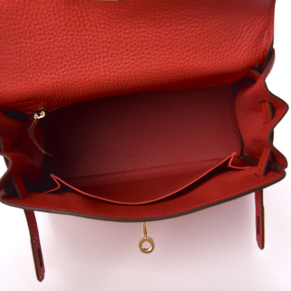 Hermes Togo Kelly Retourne 25 Rouge De Coeur 5 of 10
