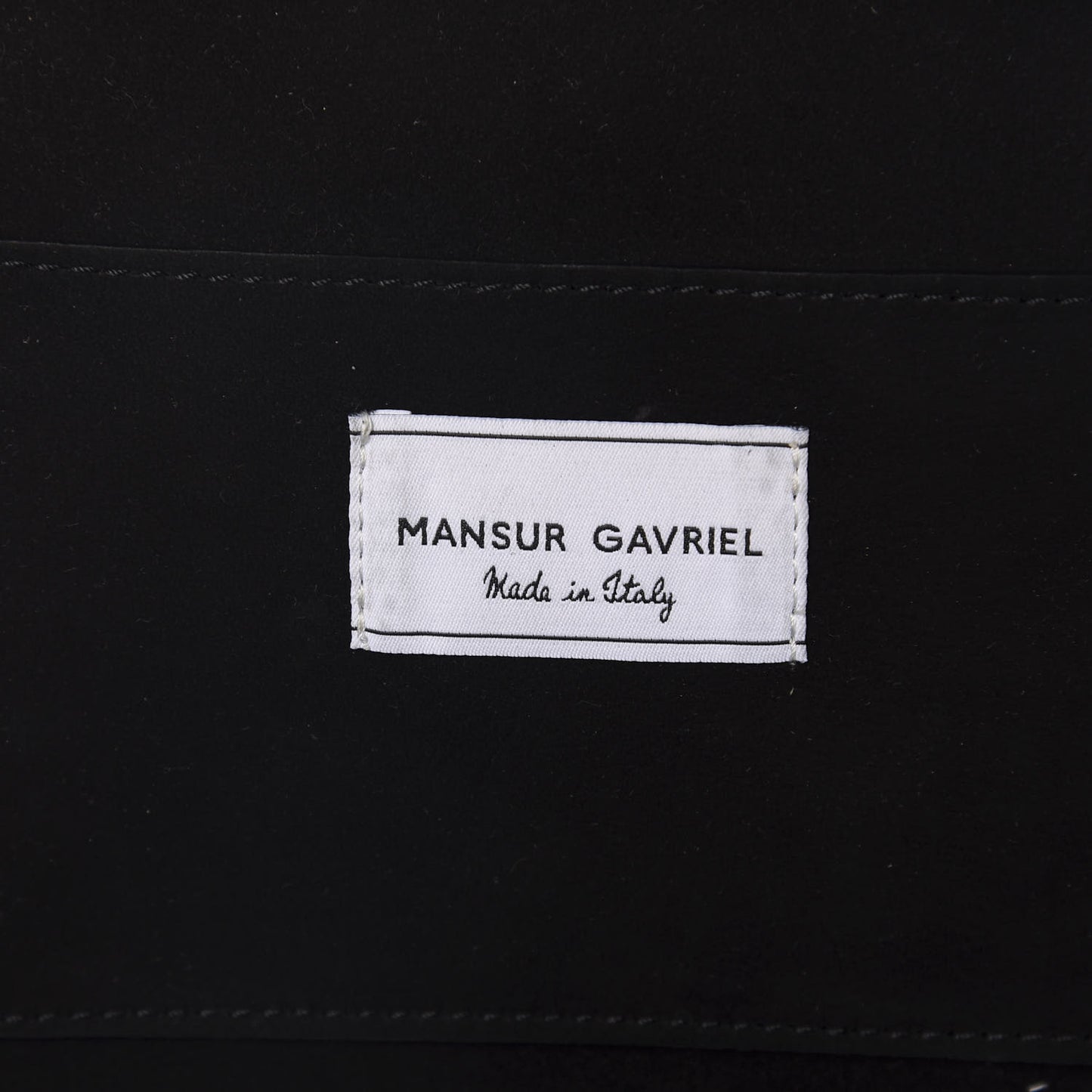 Patent Calfskin Mini Moon Clutch Black