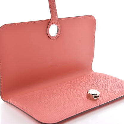 Hermes Togo Dogon Recto Verso Wallet Rose Candy 5 of 12