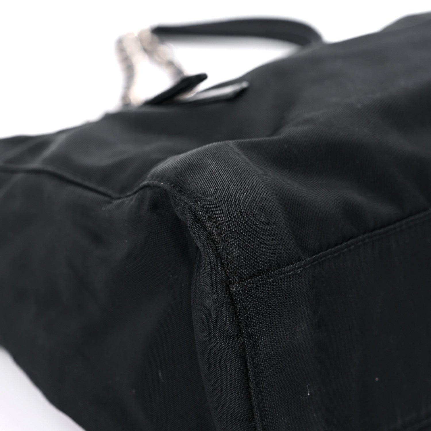 Prada Nylon Tessuto Acciaio Chain Shoulder Bag Black 6 of 23
