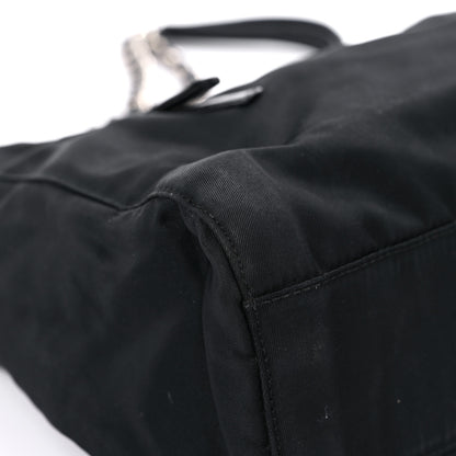 Prada Nylon Tessuto Acciaio Chain Shoulder Bag Black 6 of 23