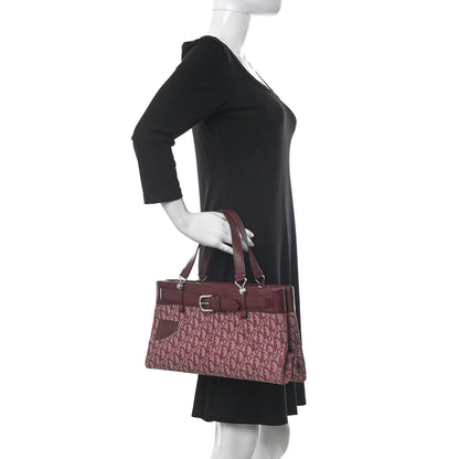Christian Dior Calfskin Monogram Jeans Pocket Tote Red 2 of 17