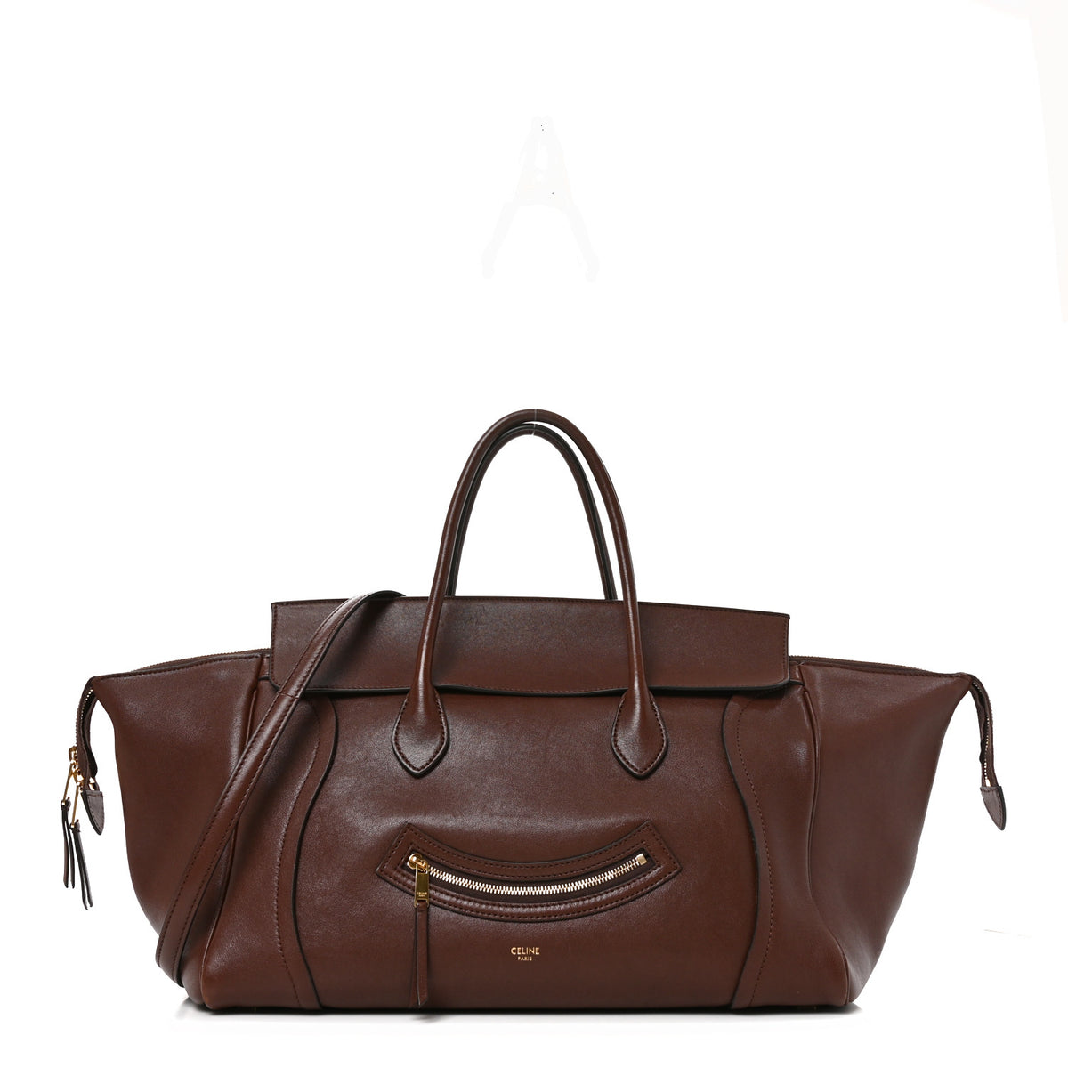 Celine Supple Shiny Lambskin Medium Smiling New Luggage Brick 1 of 9