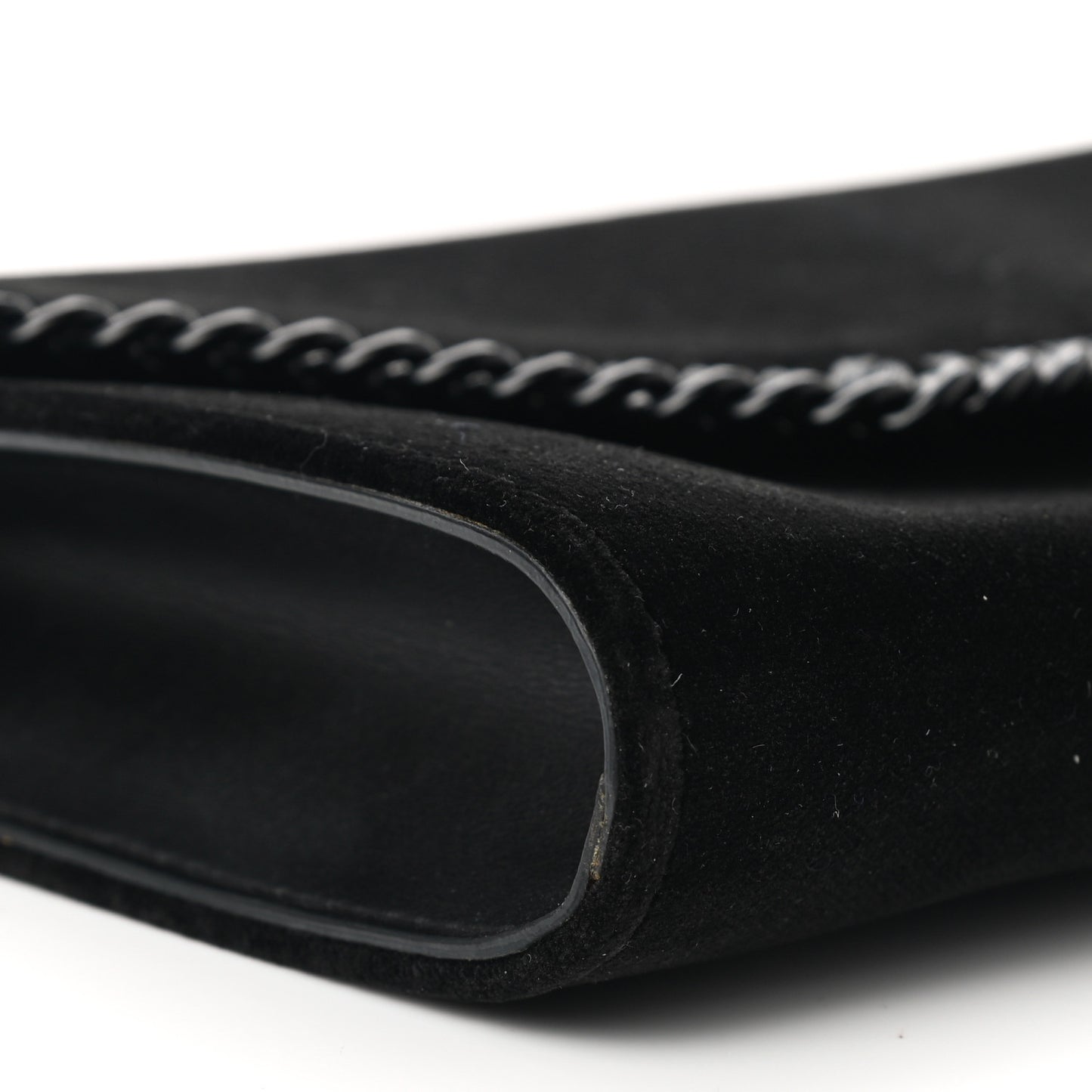 Velvet Effect Falabella Shoulder Bag Black