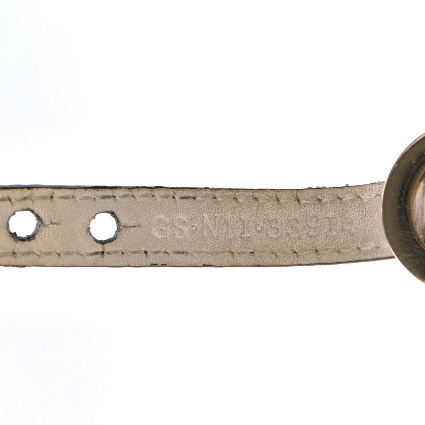 Calfskin Circular Panel Bracelet Black Gold Silver