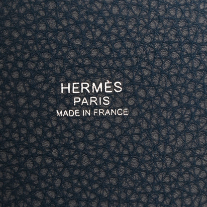 Hermes Taurillon Clemence Picotin Lock 18 PM Deep Blue 6 of 11