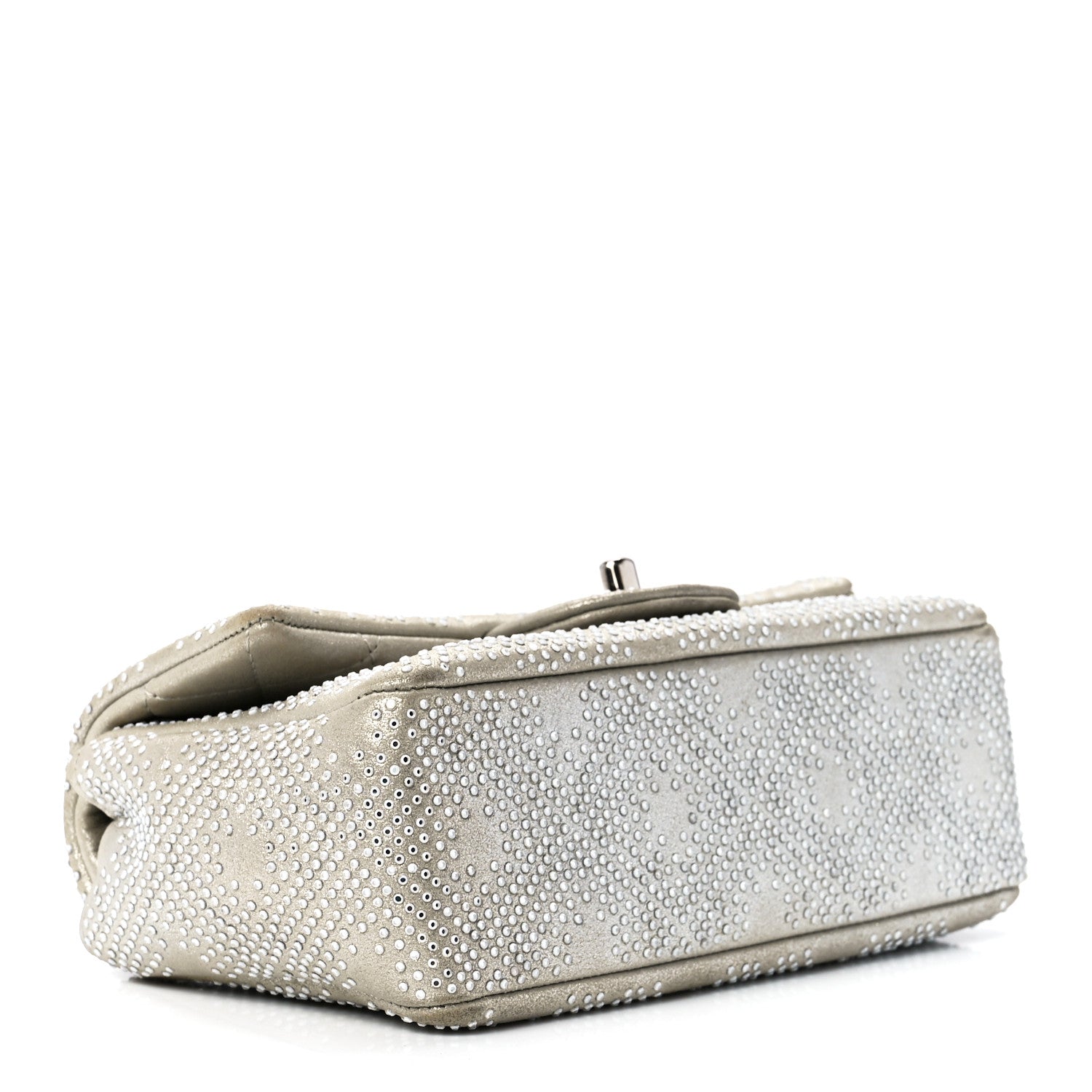 Chanel Iridescent Calfskin Studded Mini Flap Silver 4 of 12
