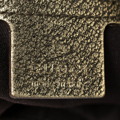 Gucci Metallic Monogram Horsebit Chain Hobo Gold 6 of 12