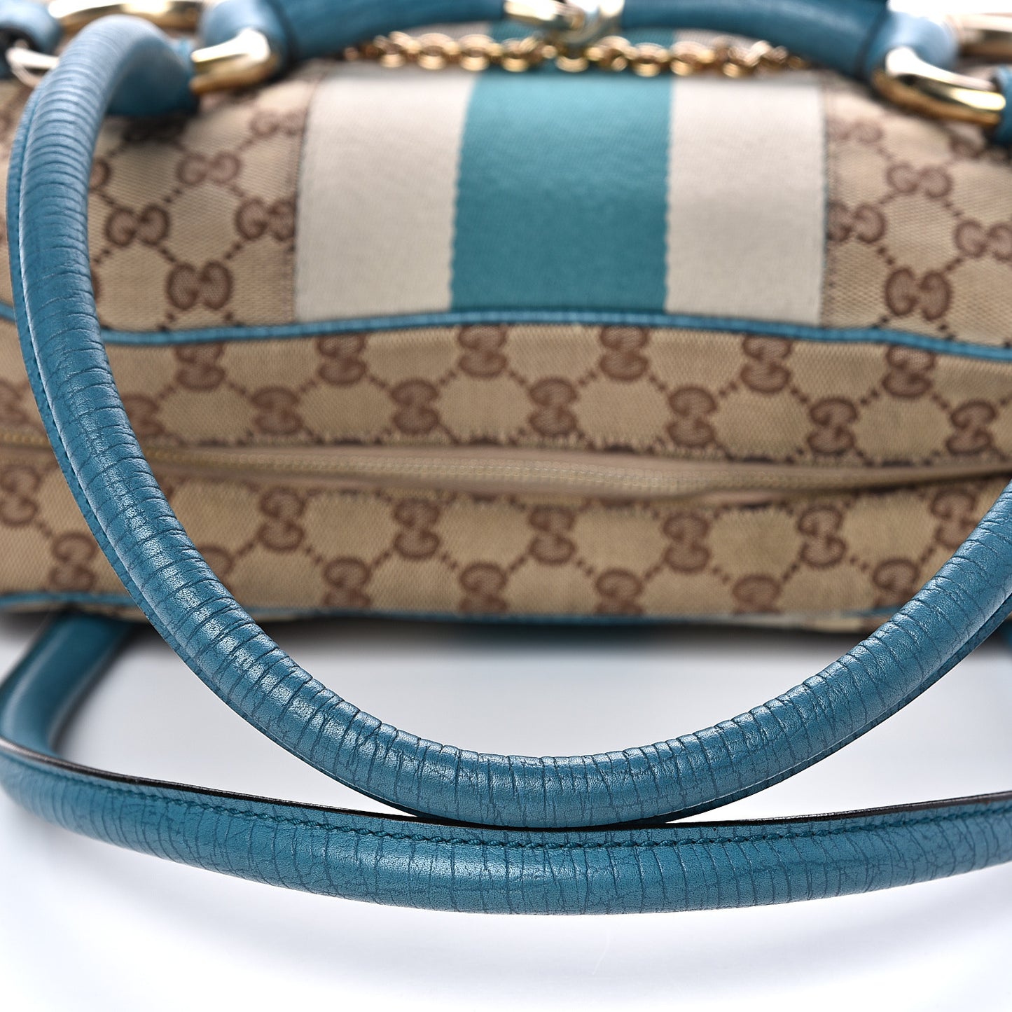 Monogram Horsebit Chain Satchel Blue