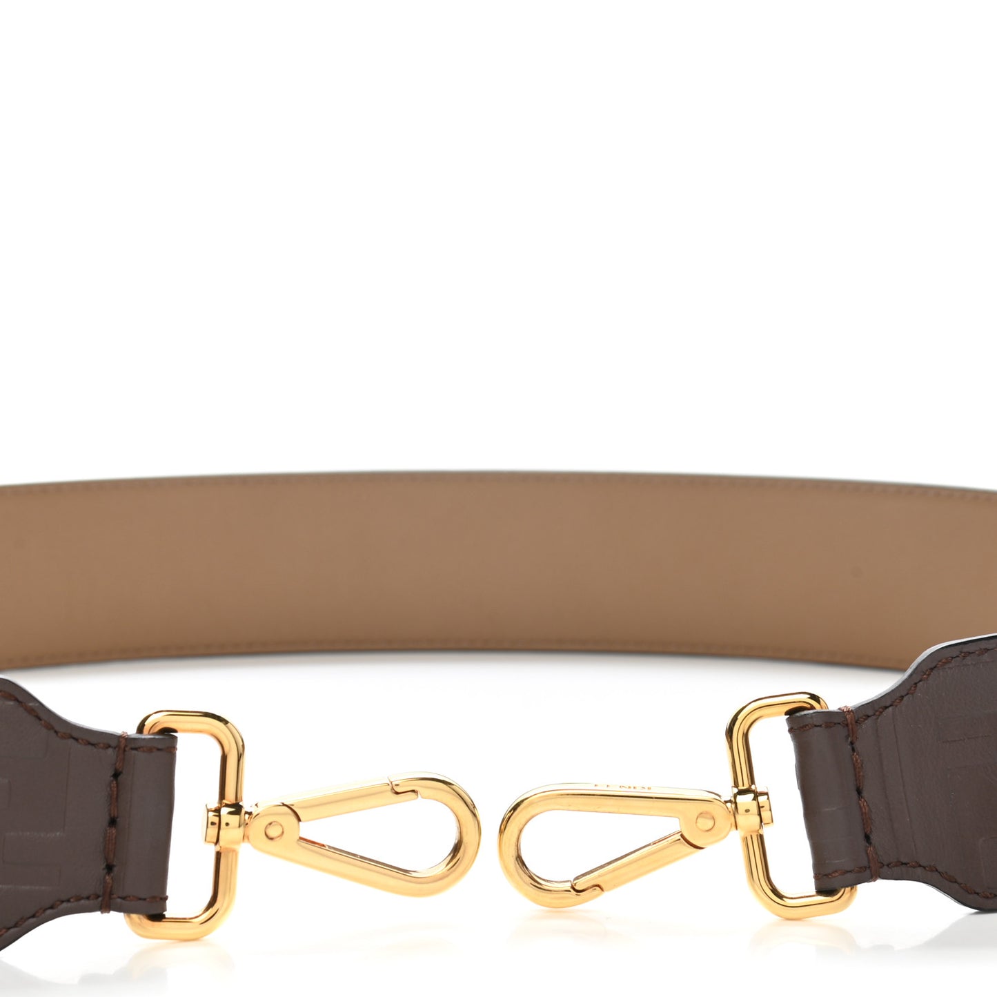 Calfskin FF 1974 Embossed Strap You Brown