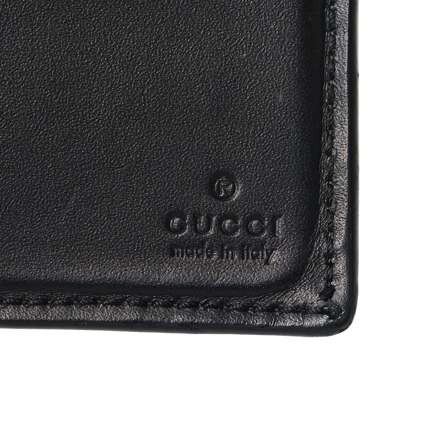 Gucci GG Supreme Monogram Selleria Calfskin Web New Web Bi-Fold Wallet Black 6 of 7