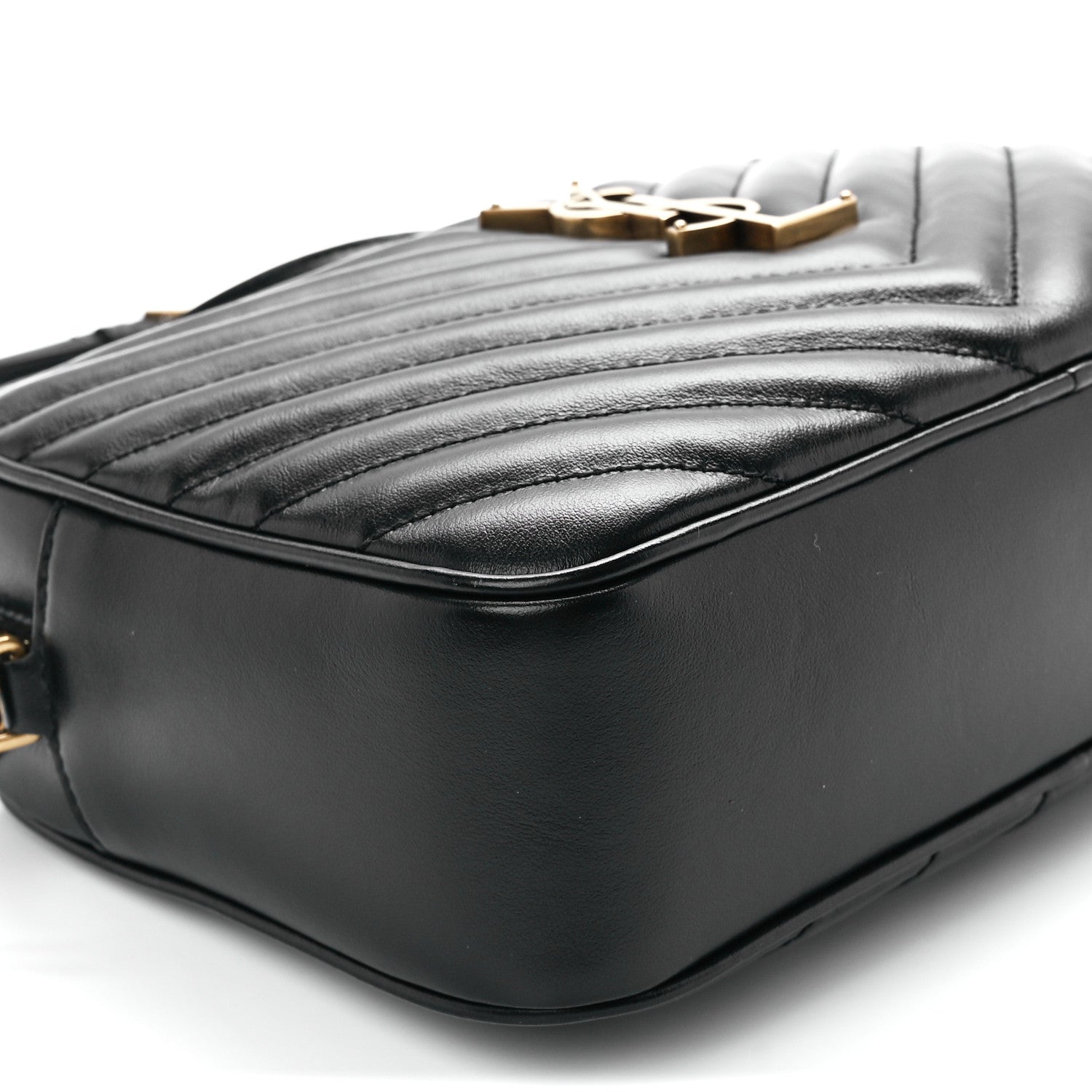 Saint Laurent Calfskin Matelasse Monogram Lou Camera Bag Black 9 of 10