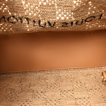 Louis Vuitton Damier Raffia Summer Shopper Tote MM Natural Beige 6 of 12