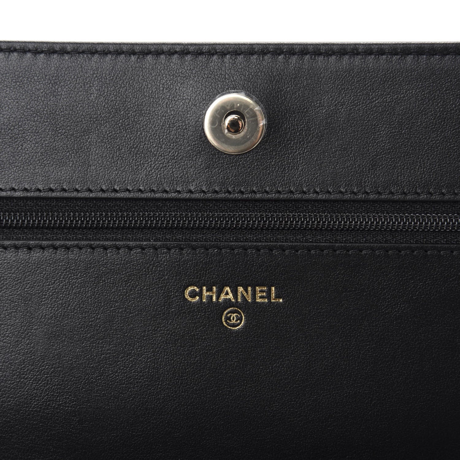Chanel Caviar Camellia Embossed Wallet On Chain WOC Black 9 of 13